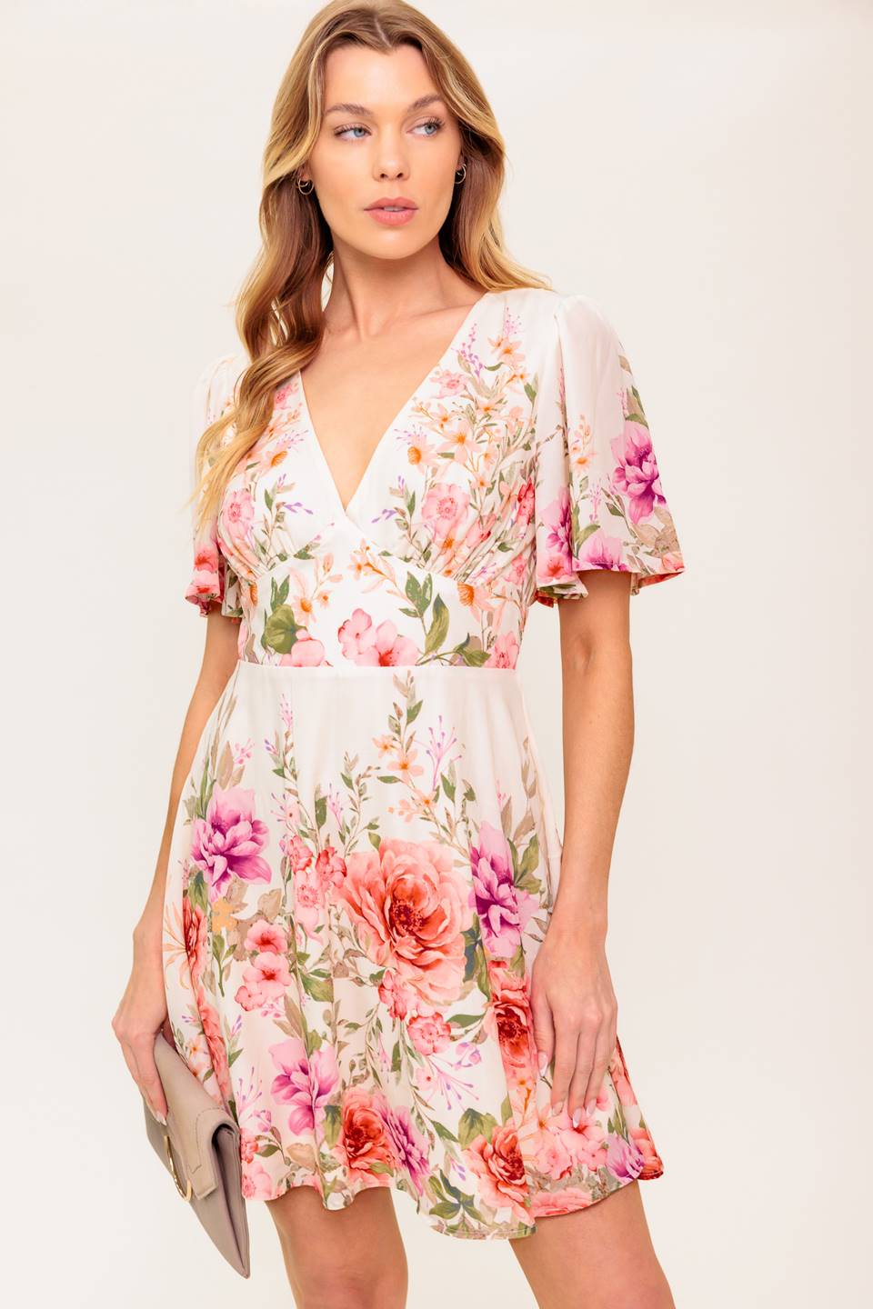 THE WORLD AWAITS LIGHT PINK WOVEN MINI DRESS Flying Tomato